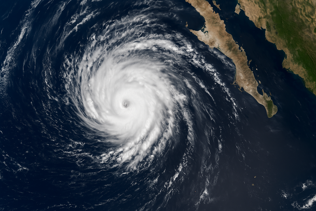 Hurricane Lorena feature image highlighting storm risks for Baja California and potential flooding in Texas.